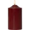 Star Trading LED-Kerze Pillar Flamme Ø 7.5 x 15 cm, Rot