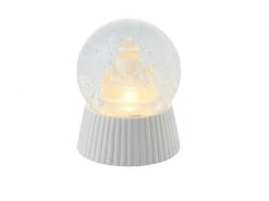 Sirius Schneekugel Santa, Ø 10 cm, Weiss