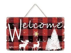 Dameco Bild Welcome, 23 x 40 cm, Holz