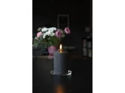 Star Trading LED-Kerze Pillar Flamme Ø 7.5 x 15 cm, Schwarz -Weihnachtsbeleuchtung Verkäufe 188027456 xxl