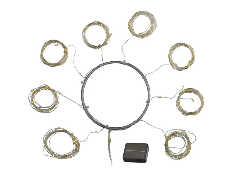 Sirius LED Lichterkette Angel Hair Parasol Solar, 128 LED, Silber 2 Sirius LED Lichterkette Angel Hair Parasol Solar, 128 LED, Silber – Bild 2