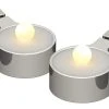 Sirius LED Teelichter Set Amalia Ø 3.9 x 1.8 cm, Silber, 2 Stk