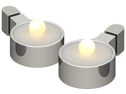 Sirius LED Teelichter Set Amalia Ø 3.9 x 1.8 cm, Silber, 2 Stk