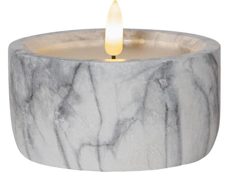 Star Trading LED-Kerze Pillar Flamme Marble Ø 10 x 7.5 cm, Grau 1 Star Trading LED-Kerze Pillar Flamme Marble Ø 10 x 7.5 cm, Grau