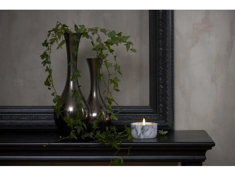 Star Trading LED-Kerze Pillar Flamme Marble Ø 10 x 7.5 cm, Grau 2 Star Trading LED-Kerze Pillar Flamme Marble Ø 10 x 7.5 cm, Grau – Bild 2