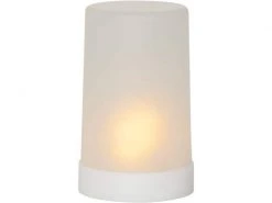 Star Trading LED-Kerze Pillar Flamme Ø 9 x 14.5 cm, Weiss