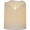 Star Trading LED-Kerze Pillar Flamme Grand Ø 16 x 20 cm, Weiss