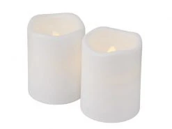Sirius LED-Kerzen Set Sturm Mini, 2 x Ø 5 x 6.5 cm, Weiss