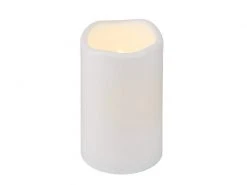 Sirius LED-Kerze Storm Outdoor, Ø 7.5 x 12.5 cm, Weiss