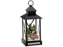 Konstsmide Laterne Weihnachtsmann mit Kind, 15 x 32 cm, Schwarz