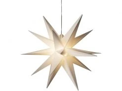 Konstsmide LED-Stern in 3D, Weiss, 80 cm