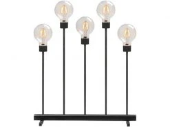 Konstsmide Metallleuchter mit 5 runden Glühbirnen, 45 x 54 cm