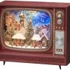 Konstsmide Tischdeko Weihnachtsmarkt im Fernseher, 25 x 21 cm