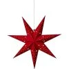 Konstsmide Papierstern mit Samt, Rot, 60 cm