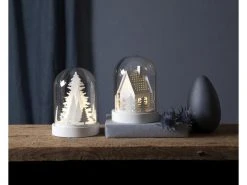 Star Trading Tischdeko Kupol Winterwald 17.5 cm, Weiss -Weihnachtsbeleuchtung Verkäufe 209069350 xxl