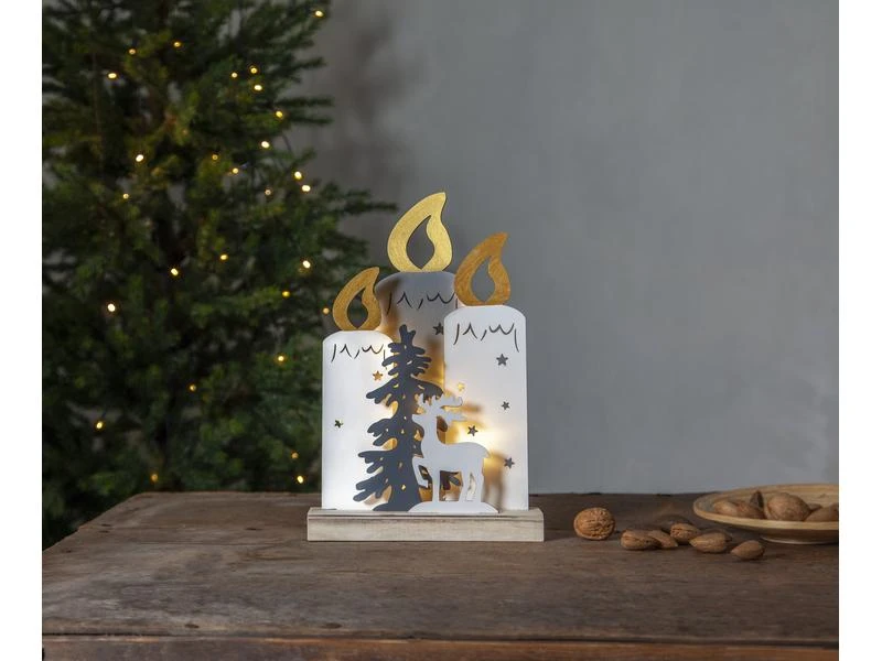 Star Trading Tischdeko Kerzenständer Fauna, 34 cm, Holz 4 Star Trading Tischdeko Kerzenständer Fauna, 34 cm, Holz – Bild 4