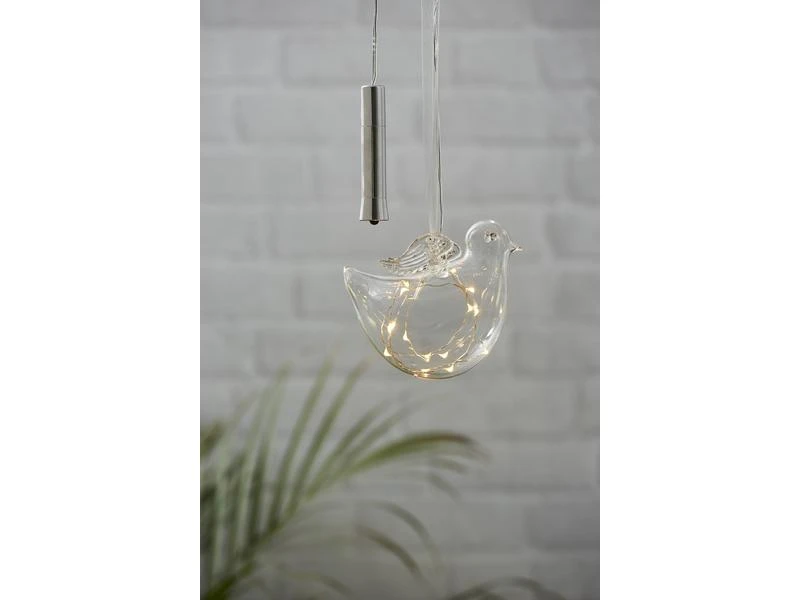 Star Trading Hänger Glitzervogel, 14 cm, Transparent 7 Star Trading Hänger Glitzervogel, 14 cm, Transparent – Bild 7