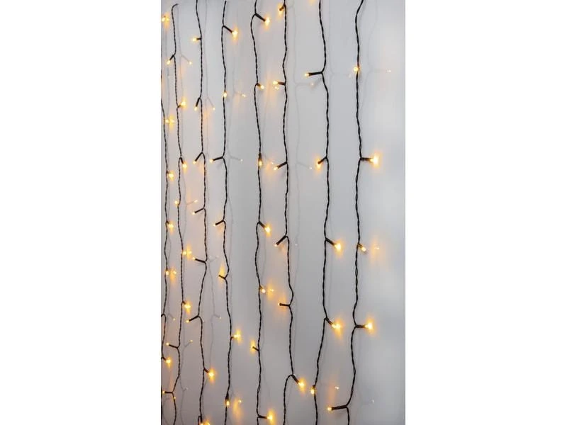 Star Trading LED-Lichtervorhang Golden 80 LED, 130 cm, outdoor 2 Star Trading LED-Lichtervorhang Golden 80 LED, 130 cm, outdoor – Bild 2