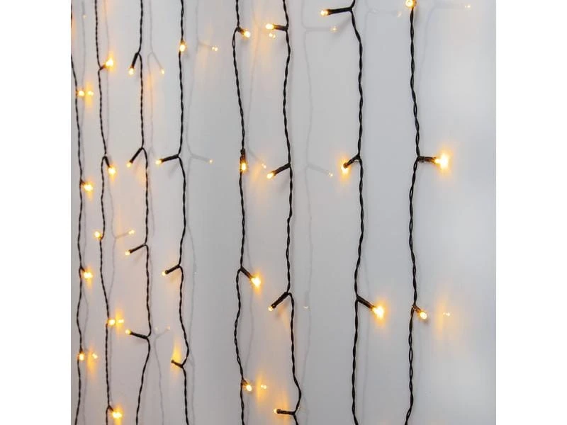 Star Trading LED-Lichtervorhang Golden 80 LED, 130 cm, outdoor 3 Star Trading LED-Lichtervorhang Golden 80 LED, 130 cm, outdoor – Bild 3