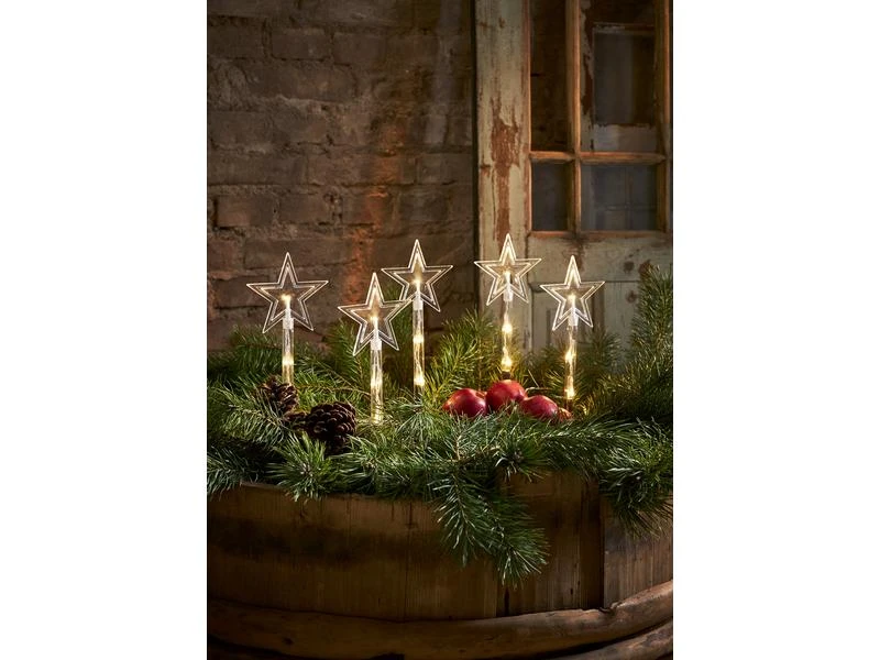 Star Trading Aussendekoration Wandy 5er mit Erdspiess 15 LED, 25 cm 5 Star Trading Aussendekoration Wandy 5er mit Erdspiess 15 LED, 25 cm – Bild 5