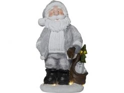 Star Trading LED-Figur Tomten Weihnachtsmann, 51 cm, Grau
