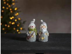 Star Trading LED-Figur Weihnachts- und Schneemann, 14 cm, Grau -Weihnachtsbeleuchtung Verkäufe 209138901 xxl