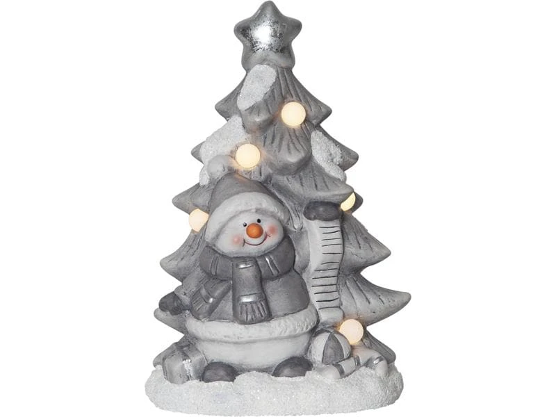 Star Trading LED-Figur Schneemann mit Weihnachtsbaum, 23 cm, Weiss 1 Star Trading LED-Figur Schneemann mit Weihnachtsbaum, 23 cm, Weiss