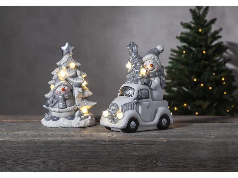 Star Trading LED-Figur Schneemann mit Weihnachtsbaum, 23 cm, Weiss 4 Star Trading LED-Figur Schneemann mit Weihnachtsbaum, 23 cm, Weiss – Bild 4