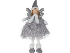 Star Trading LED-Figur Engel Nova Grau, 13 LED, 55 cm, indoor