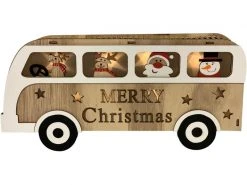 Dameco LED-Figur Bus, 30 cm, Braun