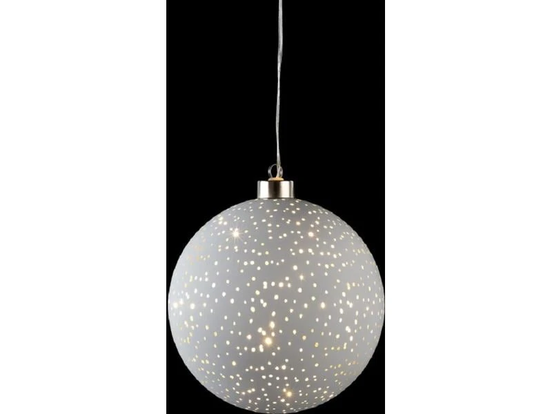 STT Hänger Glamour Ball L, Ø 15 cm, Weiss 2 STT Hänger Glamour Ball L, Ø 15 cm, Weiss – Bild 2