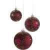 STT Hänger Set Ball, 3 Stück, Bordeaux