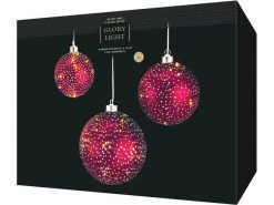 STT Hänger Set Ball, 3 Stück, Bordeaux -Weihnachtsbeleuchtung Verkäufe 210418295 xxl