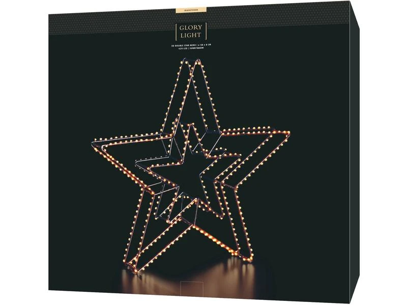 STT Dekolicht 3D Stern Doppelt Nero, Ø 58 cm 3 STT Dekolicht 3D Stern Doppelt Nero, Ø 58 cm – Bild 3