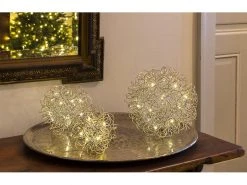 STT Ball Set Champagne 3 Stück, 45 LED -Weihnachtsbeleuchtung Verkäufe 211062092 xxl