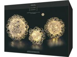 STT Ball Set Champagne 3 Stück, 45 LED -Weihnachtsbeleuchtung Verkäufe 211062097 xxl