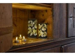 STT Tischdeko Leaves S, 15 LED, Ø 9 cm, Schwarz -Weihnachtsbeleuchtung Verkäufe 211063299 xxl