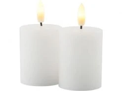 Sirius LED-Kerzen Set Sille Outdoor, 2 x Ø 5 x 6.5 cm, Weiss
