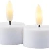 Sirius LED Teelichter Set Sille Ø 4 x 2.2 cm, Weiss, 2 Stk
