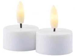 Sirius LED Teelichter Set Sille Ø 4 x 2.2 cm, Weiss, 2 Stk