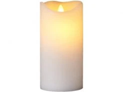 Sirius LED-Kerze Sara, Ø 7.5 x 15 cm, Weiss, Wiederaufladbar