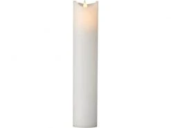 Sirius LED-Kerze Sara, Ø 5 x 25 cm, Weiss, Wiederaufladbar
