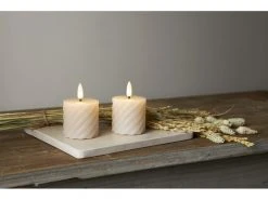 Star Trading LED-Kerzen Set Flamme Swirl, Ø 5 x 7.5 cm, Beige, 2 Stk -Weihnachtsbeleuchtung Verkäufe 218220582 xxl