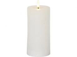 Star Trading LED-Kerze Flamme Flow, Ø 7.5 x 17.5 cm, Weiss