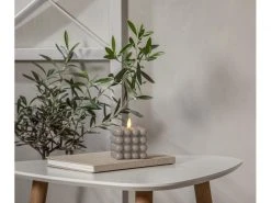 Star Trading LED-Kerze Flamme Dot, 7.5 x 7.5 x 9.5 cm, Grau -Weihnachtsbeleuchtung Verkäufe 218268408 xxl