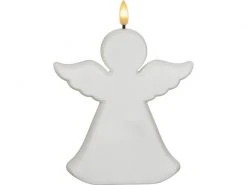 Star Trading LED Grabkerze Flamme Angel, Weiss