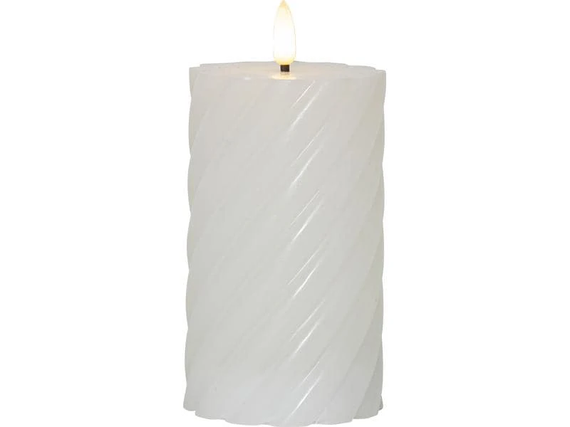 Star Trading LED-Kerze Pillar Flamme Swirl, Ø 7.5 x 15 cm, Weiss 1 Star Trading LED-Kerze Pillar Flamme Swirl, Ø 7.5 x 15 cm, Weiss