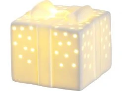 Leonardo Tischdeko Stella Porzellangeschenk, 9 cm, Weiss