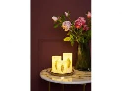 Pauleen LED-Kerzen Set Golden Feather, Ø 7.6 cm, Gold/Weiss, 3 Stk. -Weihnachtsbeleuchtung Verkäufe 220564330 xxl