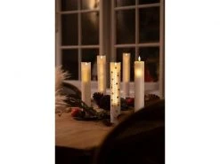 Sirius LED-Kerze Sara Adventskalender, Ø 4.8 x 29 cm, Gold/Weiss -Weihnachtsbeleuchtung Verkäufe 220716531 xxl